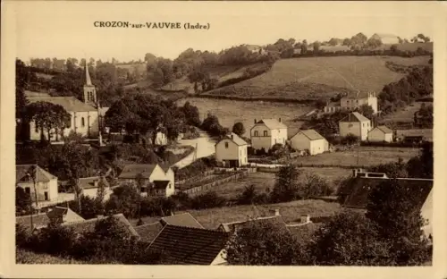 Ak Crozon sur Vauvre Indre, Gesamtansicht