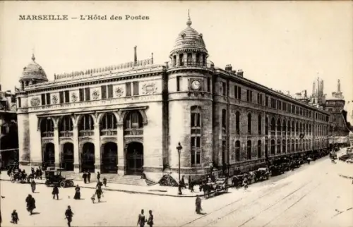 Ak Marseille Bouches du Rhône, Hauptpostamt