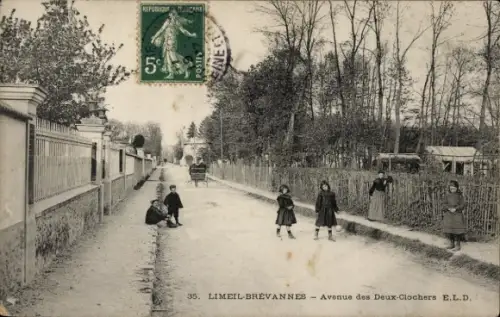 Ak Limeil Brévannes Val de Marne, Avenue des Deux Clochers