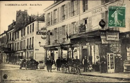 CPA Saint Germain et Laye Yvelines, Rue de Paris, Geschäft