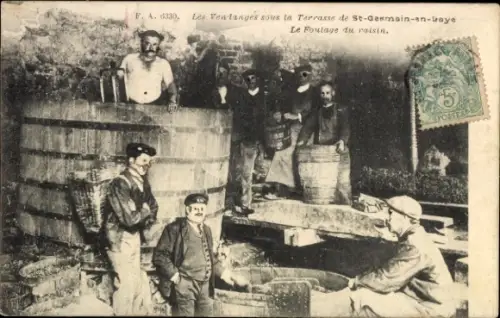 CPA Saint Germain et Laye Yvelines, Les Vendanges sous la Terrasse