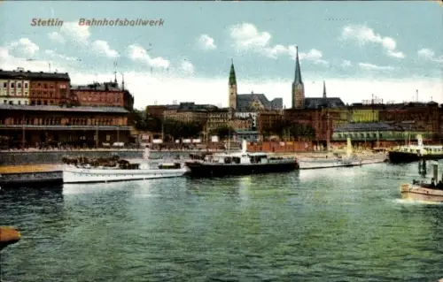 Ak Szczecin Stettin Pommern, Bahnhofsbollwerk