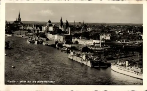 Ak Szczecin Stettin Pommern, Blick auf die Hakenterrasse