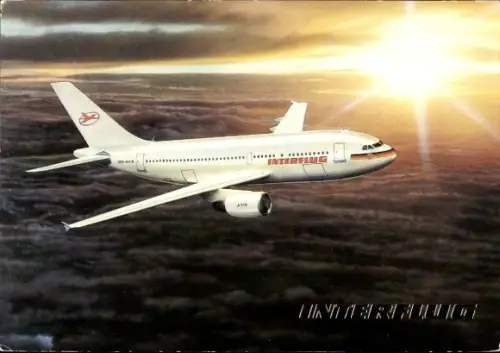 Ak Deutsches Passagierflugzeug, Interflug, Airbus A 310