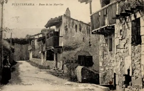 Ak Hondarribia Fuenterrabia Baskenland,  Paseo de las Murallas, La Española