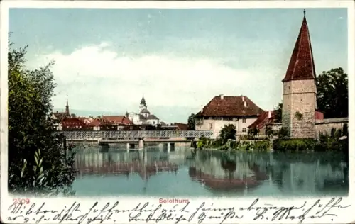 Ak Solothurn Stadt Schweiz, Blick auf den Ort