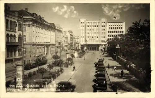 Foto Ak Beograd Belgrad Serbien, Kraljev trg i Berza