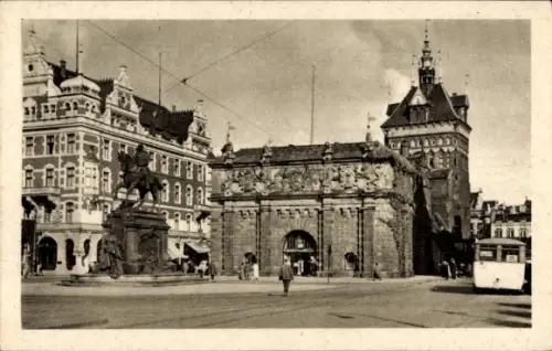 Ak Gdańsk Danzig,  Hohes Tor, Stockturm