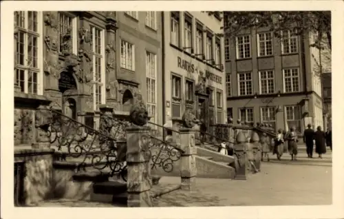 Foto Ak Gdańsk Danzig, Langemarkt, Raths-Apotheke