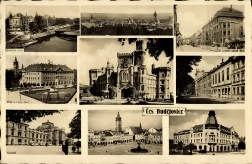 Ak České Budějovice Budweis Südböhmen, Stadtansichten