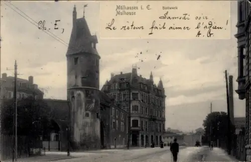 Ak Mulhouse Mülhausen Elsass Haut Rhin, Mülhausen i. E. (Mulhouse), Bollwerk