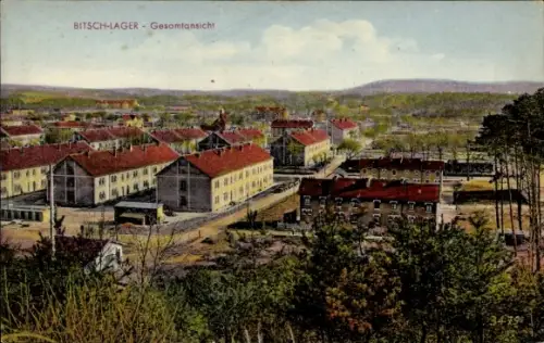 Ak Bitche Bitsch Lothringen Moselle, Lager, Gesamtansicht, Kasernengebäude