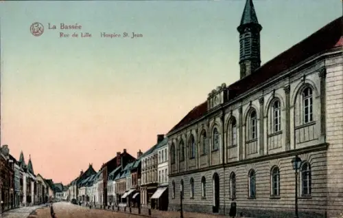 Ak La Bassée Nord,  Rue de Lille, Hospice St. Jean