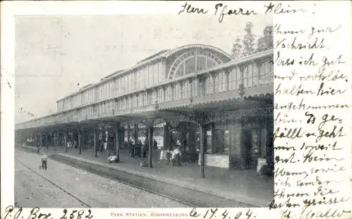 Ak Johannesburg Südafrika, Bahnhof