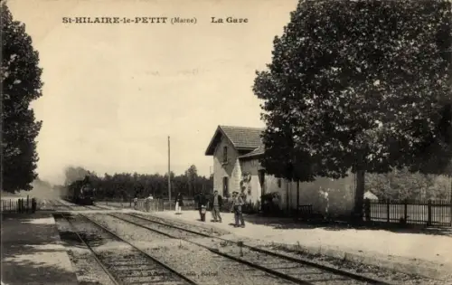 Ak Saint Hilaire le Petit Marne, Bahnhof