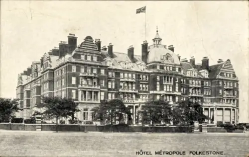 Ak Folkestone Kent England, Hôtel Métropole, Folkestone