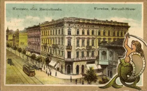 Ak Warszawa Warschau Polen, Marszall Strasse