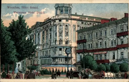 Ak Warszawa Warschau Polen,  Hotel Bristol