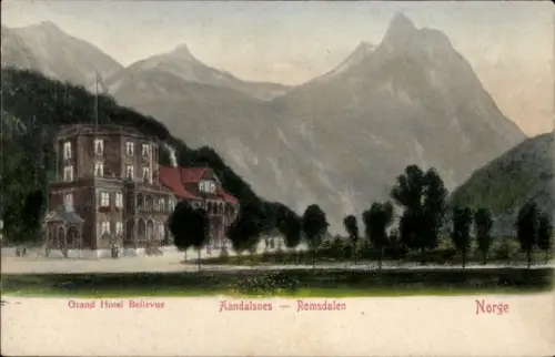 Ak Aandalsnes Romsdalen Norwegen, Grand Hotel Bellevue