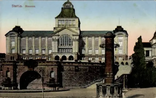 Ak Szczecin Stettin Pommern, Museum