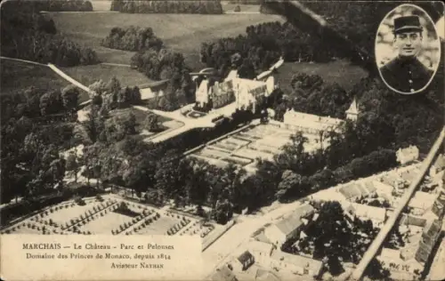 Ak Marchais Aisne,Schloss, Park im Besitz der Fürsten von Monaco, Portrait