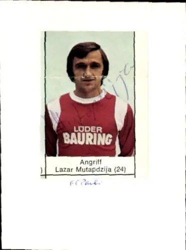 Autogrammkarte Fußballer Lazar Mutapzija, FC St Pauli, Autogramm