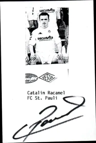 Autogrammkarte Fußballer Catalin Racanel, FC St Pauli, Autogramm