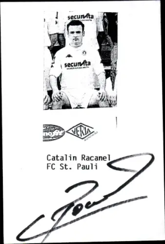 Autogrammkarte Fußballer Catalin Racanel, FC St. Pauli, Autogramm