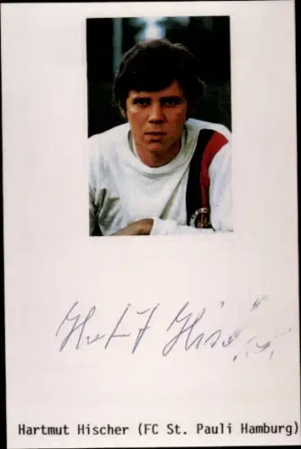 Autogrammkarte Fußballer Hartmut Hirscher, FC St. Pauli, Autogramm