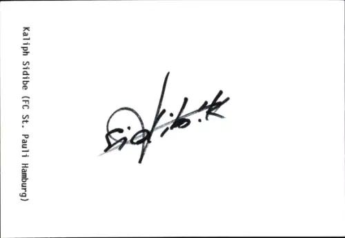 Autogrammkarte Fußballer Kaliph Sidibe