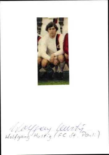 Autogrammkarte Fußballer Wolfgang Hustig, FC St. Pauli, Autogramm