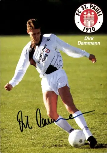 Autogrammkarte Fußballer Dirk Dammann, FC St. Pauli, Autogramm