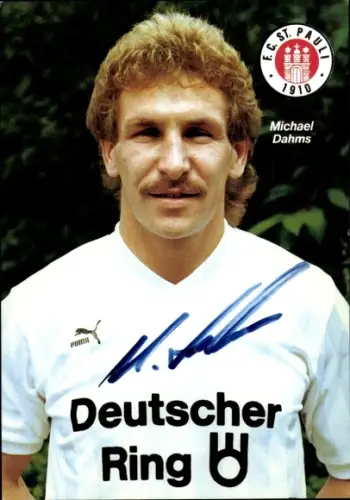 Autogrammkarte Fußballer Michael Dahms, FC St. Pauli, Autogramm