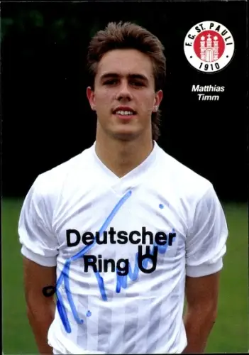 Autogrammkarte Fußballer Matthias Timm, FC St. Pauli, Autogramm