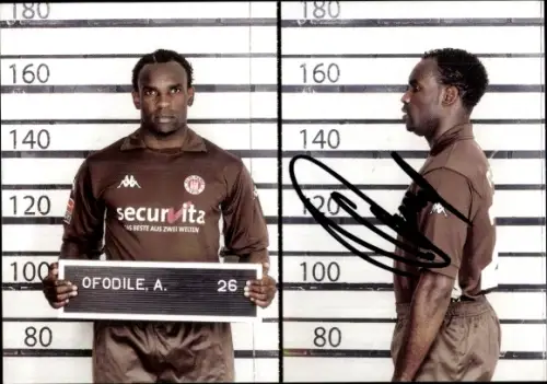 Autogrammkarte Fußballer Adulphus Ofodile, FC St. Pauli, Autogramm