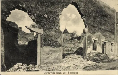 Ak Varnéville Meuse, Teilansicht der Stadt nach der Schlacht 