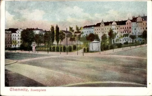 Ak Chemnitz in Sachsen,  Rosenplatz