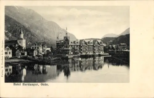 Ak Odde Hardanger Norwegen, Hotel Hardanger,  Forlag K. Knudsen & Co, Bergen