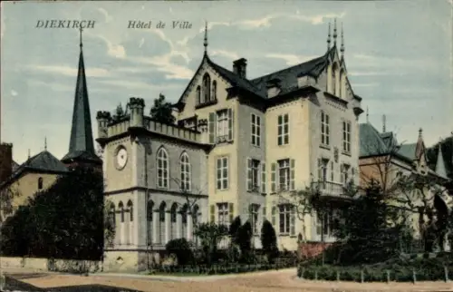 Ak Diekirch Luxemburg,  Rathaus (Hôtel de Ville)