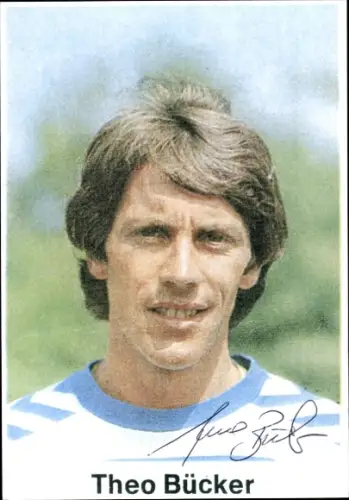 Foto Fußballer Theo Bücker, MSV Duisburg, Autogramm