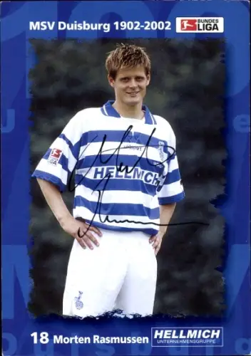 Autogrammkarte Fußballer Morten Rasmussen, MSV Duisburg, Autogramm