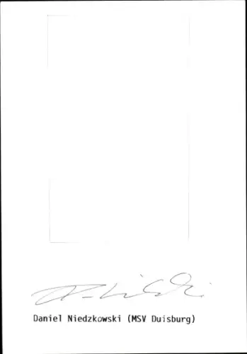 Autogramm Fußballer Daniel Niedzkowski, MSV Duisburg