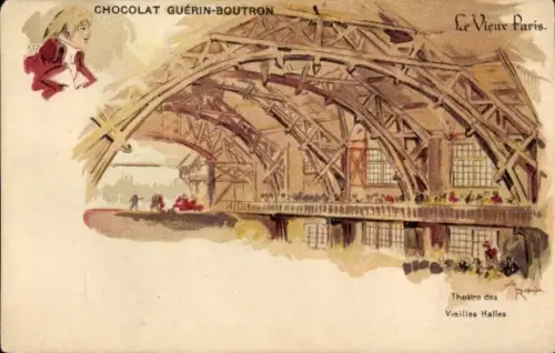 Künstler Litho Robida, Albert, Paris, Theater des Vieilles Halles