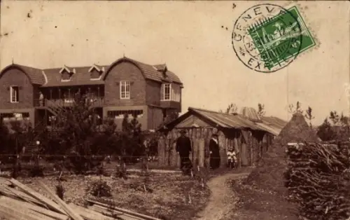CPA Lyon Rhône, Exposition Coloniale 1914, Village Alpin