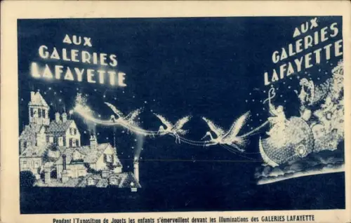 Ak Paris, Galeries Lafayette, Spielzeugausstellung, Beleuchtung