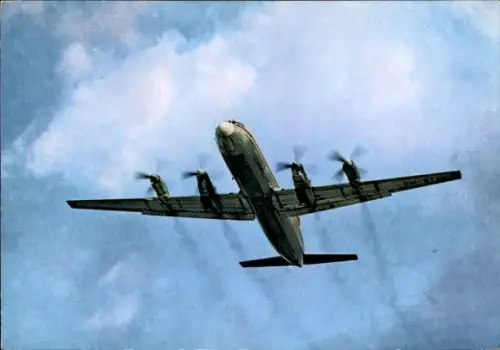 Ak Deutsches Passagierflugzeug, Iljuschin IL-18, Interflug, Propellerturbinenverkehrsflugzeug
