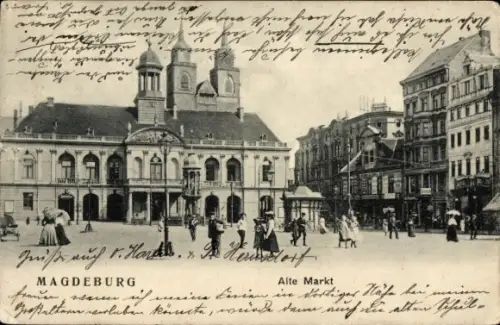 Ak Magdeburg an der Elbe, MAGDEBURG, Alte Markt