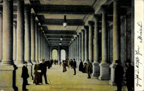 Ak Karlovy Vary Karlsbad Stadt,  Mühlbrunn-Colonnade