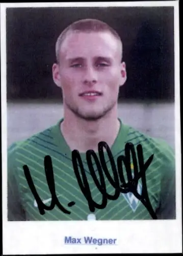 Autogrammkarte Fußballer Max Wegner, Werder Bremen, Autogramm