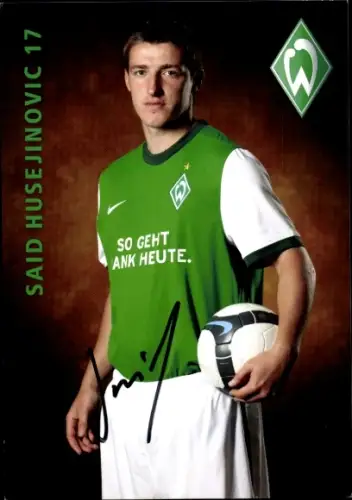 Autogrammkarte Fußballer Said Husejinovic, Werder Bremen, Autogramm